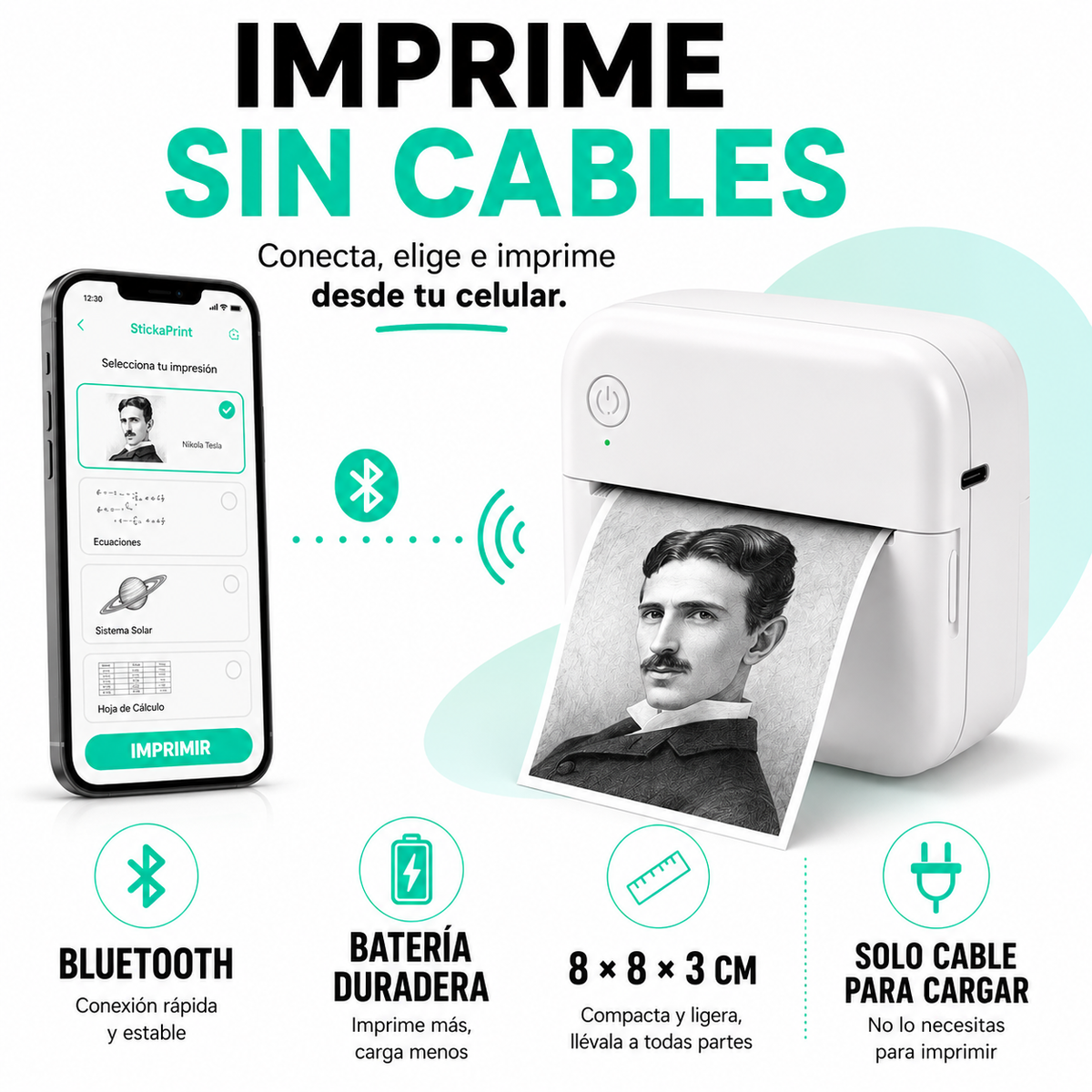Mini Impresora Térmica Portátil
